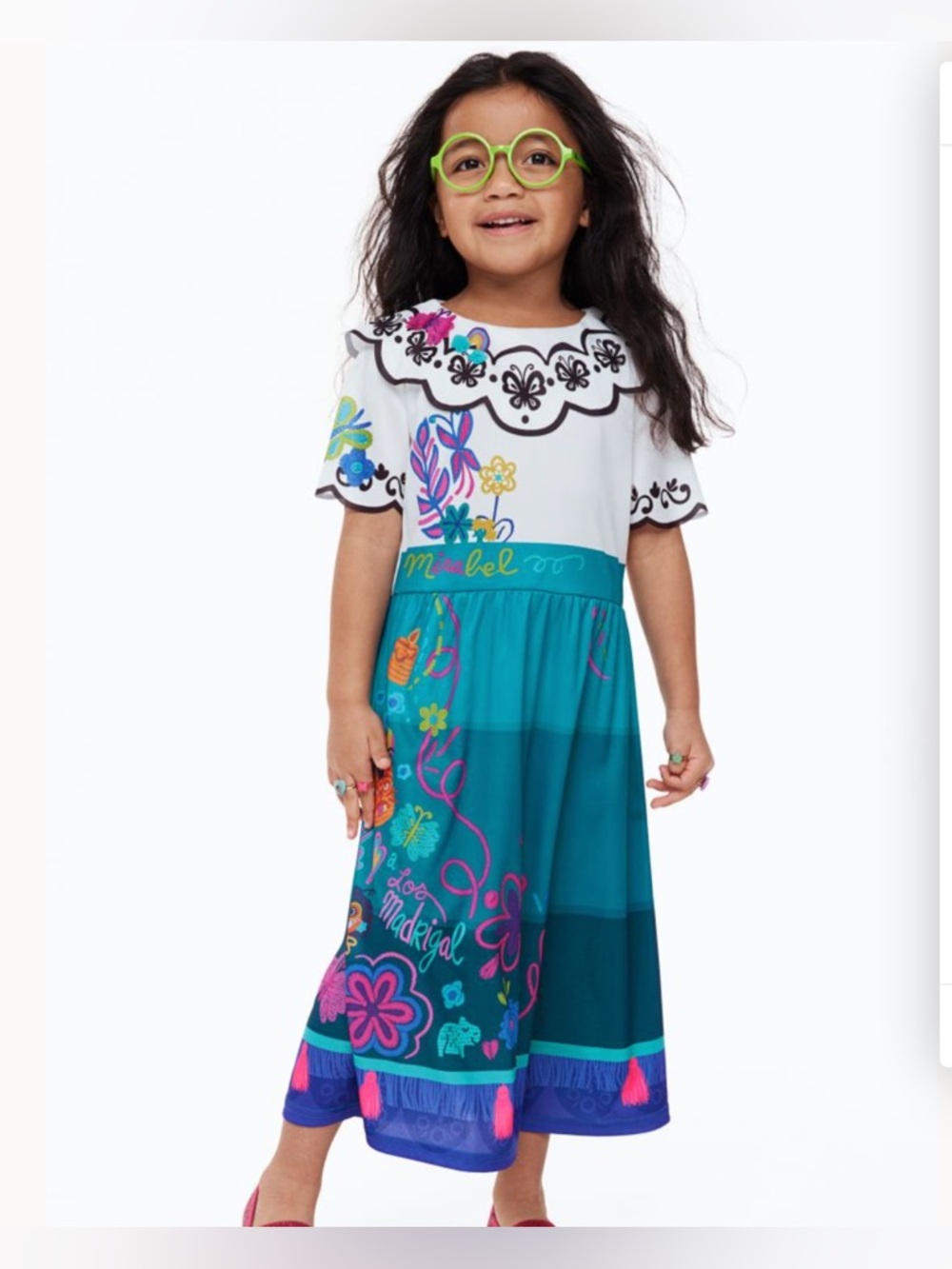 H & M Disney Mirabel Encanto Costume Dress toddler girl 3T 4T